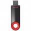Флеш-диск 32 GB, SANDISK Cruzer Dial, USB 2.0, черный/красный, SDCZ57-032G-B35 - 2