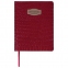 Дневник 1-11 класс 48 л., обложка кожзам (твердая), нашивка, BRAUBERG "CROCODILE", красный, 105483 - 1