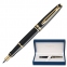 Ручка подарочная перьевая WATERMAN "Expert 3 Black Lacquer GT", черный лак, позолоченные детали, синяя, S0951640 - 1