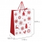 Пакет подарочный новогодний 17,8x9,8x22,9 см, ЗОЛОТАЯ СКАЗКА "Красно-белый узор", ламинированный, 606561 - 6