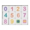 Кубики пластиковые "Весёлая арифметика" 12 шт., 4х4х4 см, цветные цифры на белых кубиках, 10 КОРОЛЕВСТВО, 708 - 1