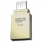 Флеш-диск 32 GB, SILICON POWER Mobile X10, OTG+USB 2.0, металлический корпус, золотистый, SP32GBUF2X10V1C - 2
