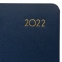 Ежедневник датированный 2022 МАЛЫЙ ФОРМАТ 100х150 мм А6, BRAUBERG "Select", балакрон, темно-синий, 112924 - 5