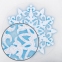 Украшение для окон и стекла ЗОЛОТАЯ СКАЗКА "Голубые снежинки 4", 30х38 см, ПВХ, 591198 - 5