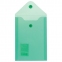 Папка-конверт с кнопкой МАЛОГО ФОРМАТА (105х148 мм), А6, зеленая, 0,18 мм, BRAUBERG, 227318 - 3
