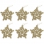 Украшение елочное подвесное "Снежинка золотистая" ЗОЛОТАЯ СКАЗКА, НАБОР 6 шт., 11 см, глиттер, 591134 - 3