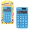 Калькулятор карманный ЮНЛАНДИЯ (135х77 мм) 8 разрядов, двойное питание, СИНИЙ, блистер, 250456 - 2