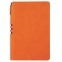 Блокнот А5 (140x200 мм), BRAUBERG "NEBRASKA", 112 л., гибкий, под кожу, ручка, линия, оранжевый, 110951 - 2