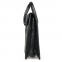 Портфель-сумка женский из натуральной кожи, 38х28х8 см, под крокодила, 2 отдела, клапан с магнитом, черный, 8-095 - 3