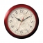 Часы настенные TROYKA 11131149, круг, бежевые с рисунком, коричневая рамка, 29х29х3,5 см - 1