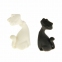Набор ластиков фигурных CENTRUM "Коты" 2 шт., 65х20х90 мм, белый/черный, 86125 - 3