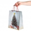 Пакет подарочный новогодний 26x12,7x32,4 см, ЗОЛОТАЯ СКАЗКА "Ель и подарки", ламинированный, 606564 - 5
