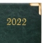 Ежедневник датированный 2022 А5 138x213 мм BRAUBERG "Senator", под кожу, зеленый, 112783 - 4