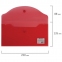 Папка-конверт с кнопкой МАЛОГО ФОРМАТА (250х135 мм), прозрачная, красная, 0,18 мм, BRAUBERG, 224030 - 8