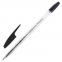 Ручка шариковая STAFF "BP-1000", ЧЕРНАЯ, корпус прозрачный, узел 0,7 мм, линия письма 0,35 мм, 142825 - 1