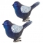 Украшения елочные ЗОЛОТАЯ СКАЗКА "Птичка", НАБОР 2 шт., пластик, 11 см, цвет синий с серебристыми крыльями, 590894 - 3