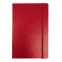 Блокнот МАЛЫЙ ФОРМАТ (95х145 мм) А7+, BRAUBERG "Select", 64 л., балакрон, резинка, линия, красный, 128049 - 1