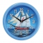 Часы настенные TROYKA 21241250, круг, голубые с рисунком "Парусник", голубая рамка, 24,5х24,5х3,1 см - 1