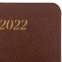 Ежедневник датированный 2022 МАЛЫЙ ФОРМАТ 100х150 мм А6, BRAUBERG "Iguana", под кожу, коричневый, 112918 - 6