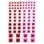Стразы самоклеящиеся "Квадрат", 6-15 мм, 80 шт., розовые/красные, на подложке, ОСТРОВ СОКРОВИЩ, 661395 - 2