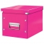 Короб архивный LEITZ "Click & Store" L, 310х320х360 мм, ламинированный картон, разборный, розовый, 61080023 - 1