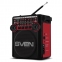 Радиоприёмник SVEN SRP-355, 3 Вт, FM/AM/SW, USB, microSD и SD, пластик, черный/красный, SV-017132 - 2