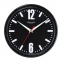 Часы настенные TROYKA 91900919, круг, черные, черная рамка, 23х23х4 см - 1