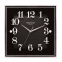 Часы настенные TROYKA 81000012, квадрат, черные, белая рамка, 32х32х3,5 см - 1