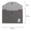 Папка-конверт с кнопкой МАЛОГО ФОРМАТА (240х190 мм), А5, тонированная черная, 0,18 мм, BRAUBERG, 227313 - 8