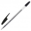 Ручка шариковая STAFF "BP-1000", ЧЕРНАЯ, корпус прозрачный, узел 0,7 мм, линия письма 0,35 мм, 142825 - 2