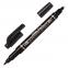 Маркер перманентный двусторонний PENTEL, ЧЕРНЫЙ, "Pen Twin Tip New", круглый, линия письма 0,3/0,8 мм, N75W-A - 1