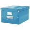 Короб архивный LEITZ "Click & Store" M, 200х280х370 мм, ламинированный картон, разборный, синий, 60440036 - 1