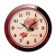 Часы настенные TROYKA 11131155, круг, бежевые с рисунком "Винтаж", коричневая рамка, 29х29х3,5 см - 1