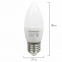 Лампа светодиодная SONNEN, 5 (40) Вт, цоколь E27, свеча, теплый белый свет, 30000 ч, LED C37-5W-2700-E27, 453707 - 4