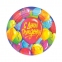 Одноразовые тарелки комплект 8 шт., "С днем рождения, шары", картон, диаметр 170 мм, для холодного/горячего, 1502-0521 - 1