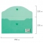 Папка-конверт с кнопкой МАЛОГО ФОРМАТА (250х135 мм), прозрачная, зеленая, 0,18 мм, BRAUBERG, 224029 - 9