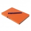 Блокнот А5 (140x200 мм), BRAUBERG "NEBRASKA", 112 л., гибкий, под кожу, ручка, линия, оранжевый, 110951 - 4