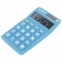Калькулятор карманный ЮНЛАНДИЯ (135х77 мм) 8 разрядов, двойное питание, СИНИЙ, блистер, 250456 - 4