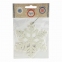 Украшение елочное подвесное "Снежинка белая", 10,5х10,5 см, пластик, 77911 - 2