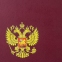 Папка адресная бумвинил с гербом России, 3D-печать, формат А4, бордовая, индивидуальная упаковка, ПД-013 - 4