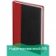 Ежедневник недатированный А5 (138х213 мм) BRAUBERG "Prestige", комбинированный, 160 л., красный/черный, 128281 - 1