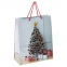 Пакет подарочный новогодний 26x12,7x32,4 см, ЗОЛОТАЯ СКАЗКА "Ель и подарки", ламинированный, 606564 - 1