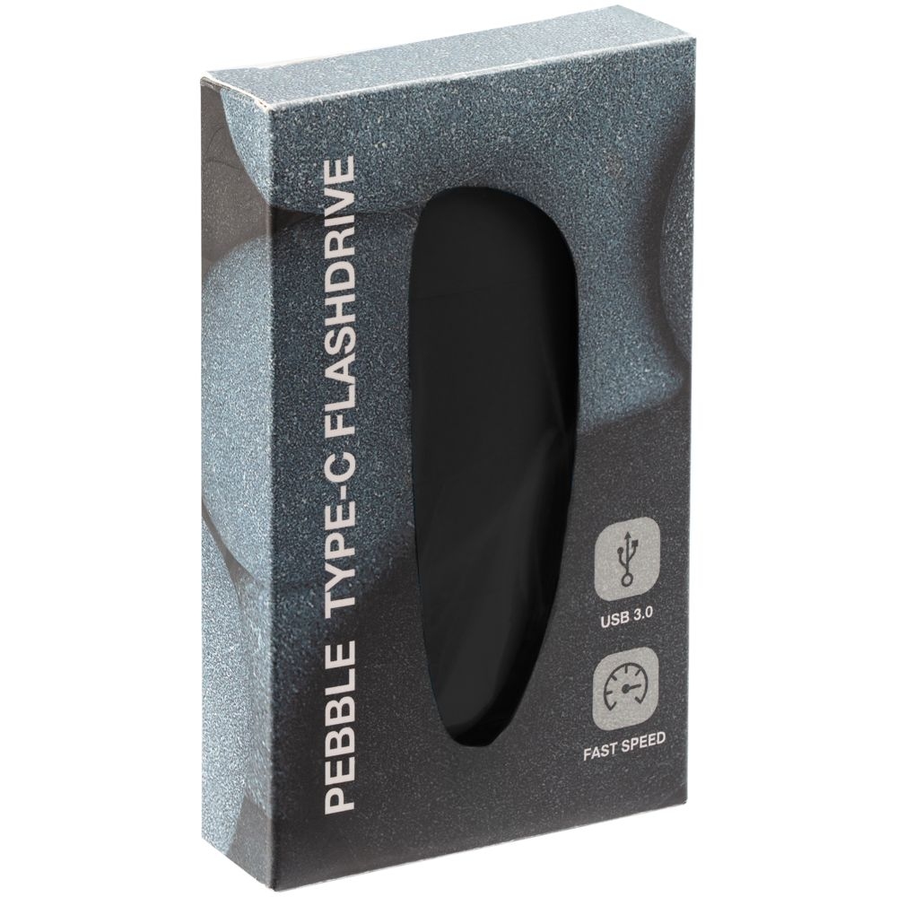 Флешка Pebble Type-C, USB 3.0, черная, 32 Гб - 7
