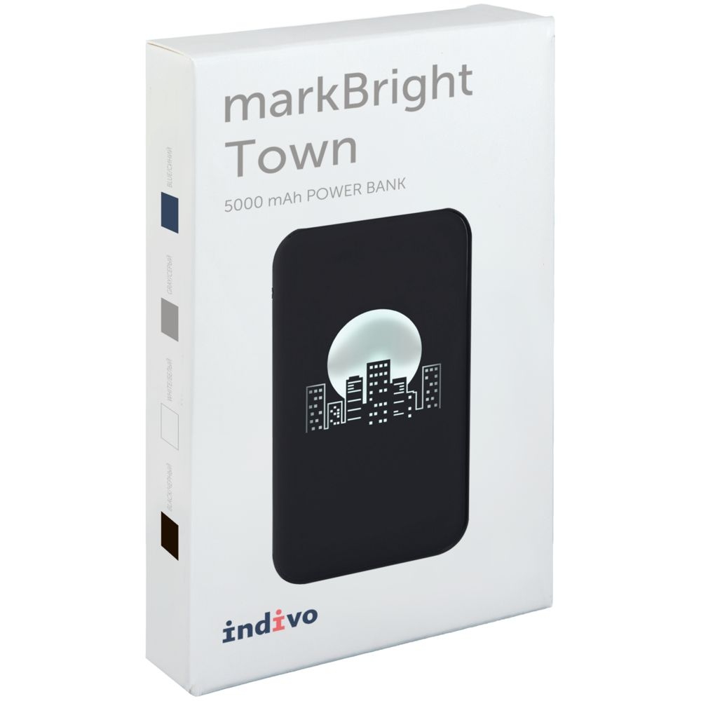 Аккумулятор с подсветкой markBright Town, 5000 мАч, синий - 9