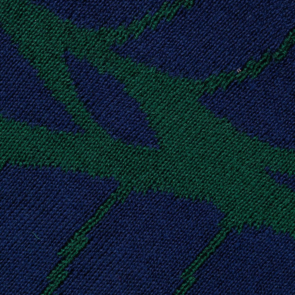 Плед In Leaf, синий с зеленым - 8