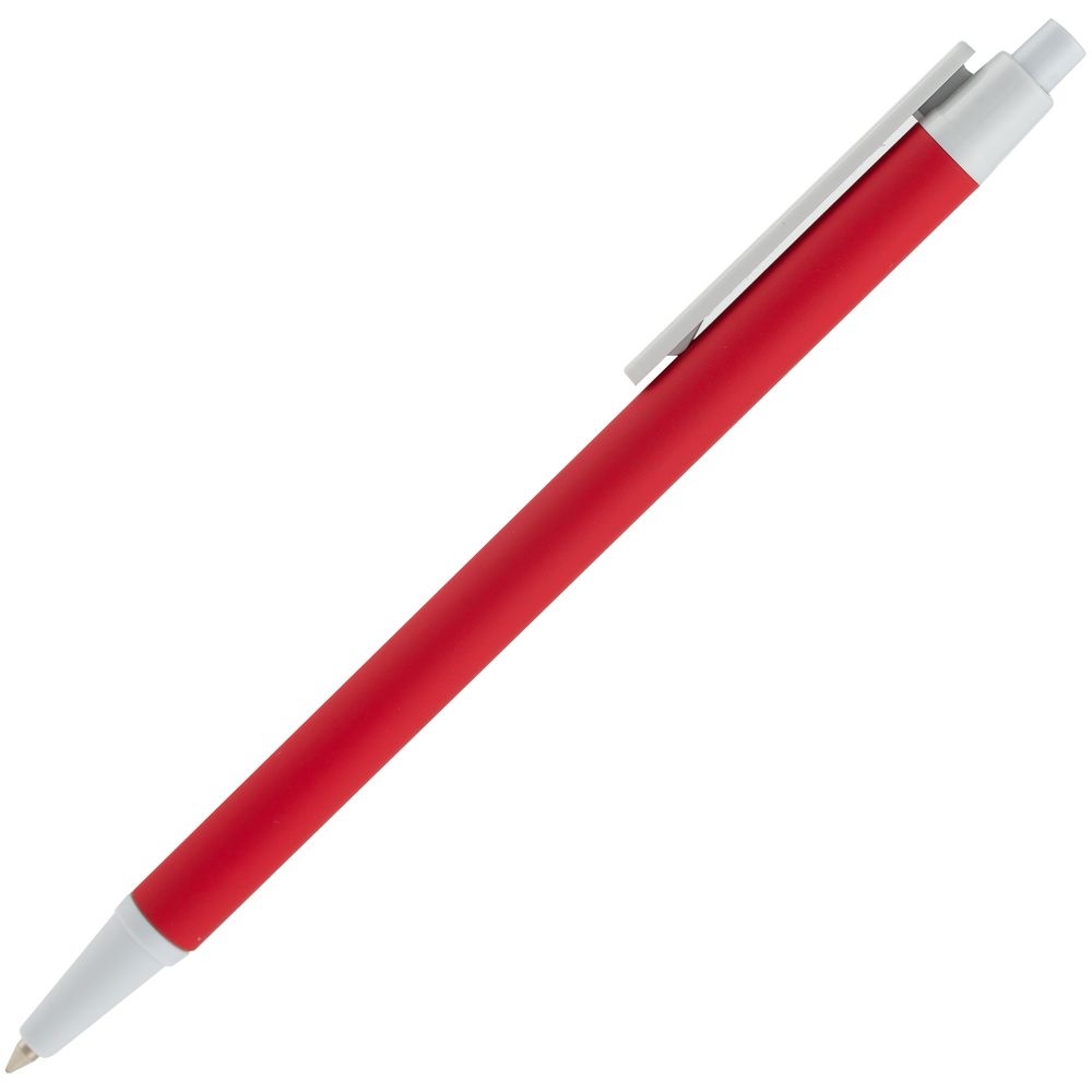 Ручка шариковая Button Up, красная с белым - 3
