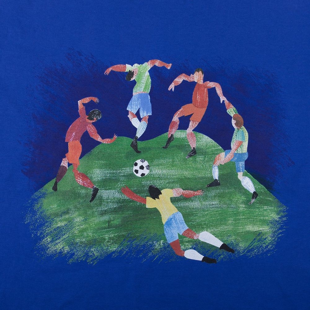 Футболка «Футбол via Матисс», ярко-синяя - 3