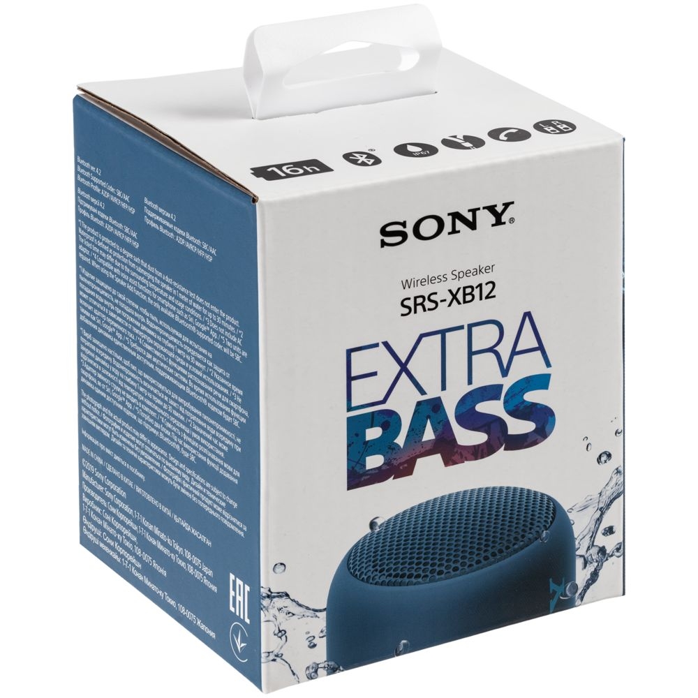 Беспроводная колонка Sony SRS-XB12, синяя - 17
