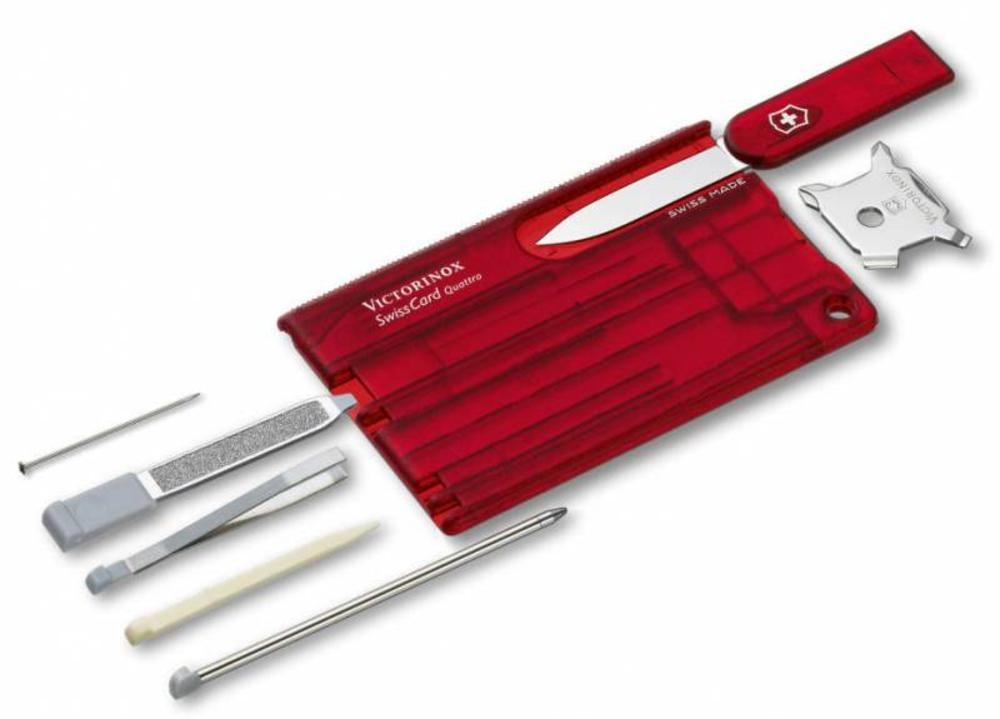 Набор инструментов SwissCard Quattro, красный - 1