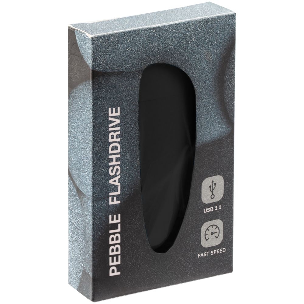 Флешка Pebble, черная, USB 3.0, 16 Гб - 3